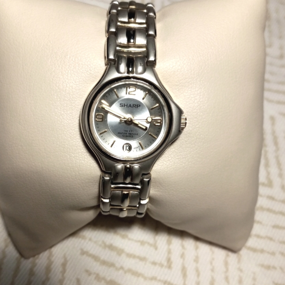 Sharp Watch Silver&Gold Tone,Water Resistant 100FT